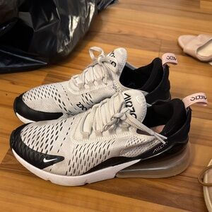 Nike Air Max 270 in White and Black with Pink Accents